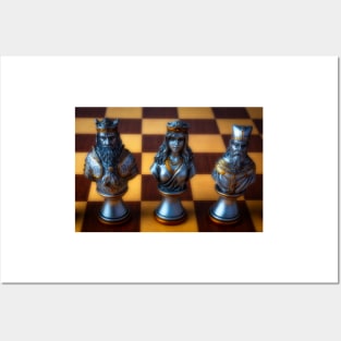 King And Queen Chessmen Posters and Art